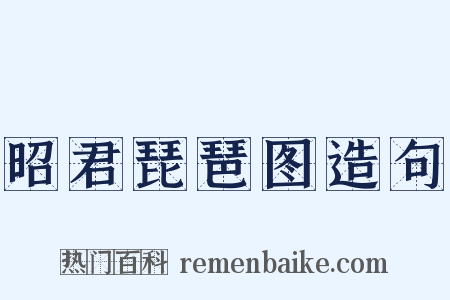 昭君琵琶图造句是什么意思的图片